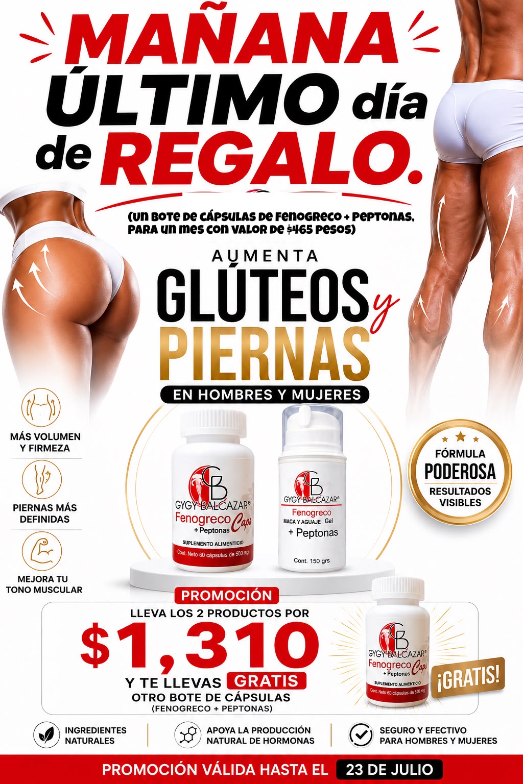 AUMENTA GLÚTEOS Y PIERNAS PROMO