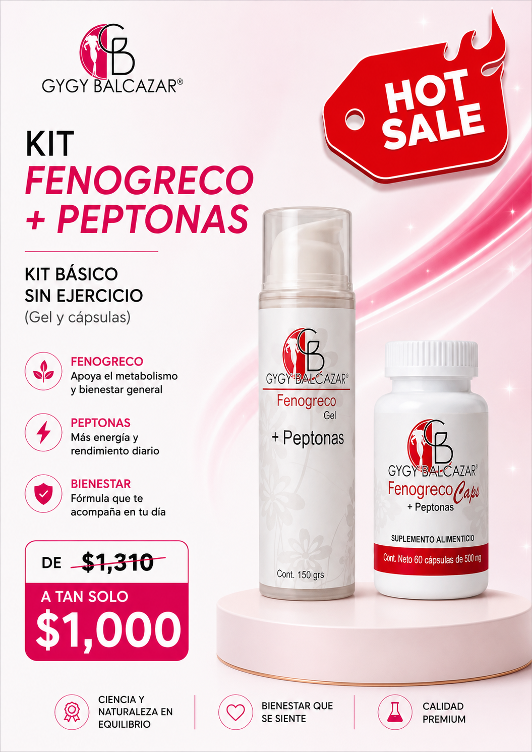 Kit Fenogreco Gel & Caps